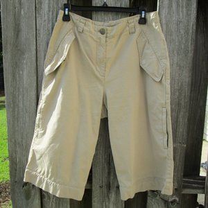 Polo Ralph Lauren Tan Cargo Hiking Shorts Women's Size 10 Pockets 100% Cotton